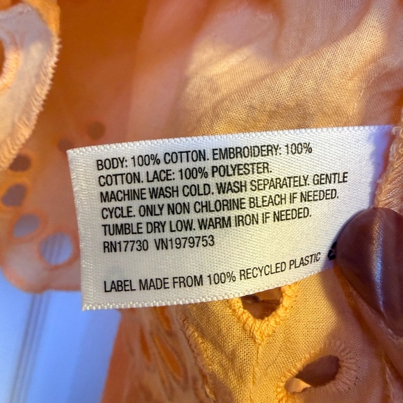 Universal Thread Peach Embroidered Blouse - Picture 3 of 7